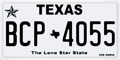 TX license plate BCP4055
