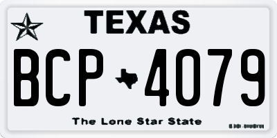 TX license plate BCP4079