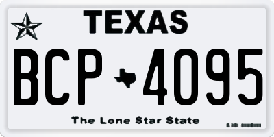 TX license plate BCP4095