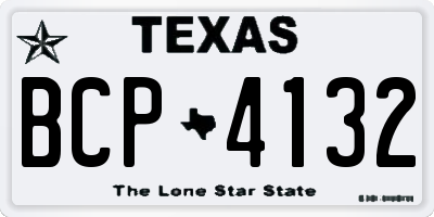 TX license plate BCP4132