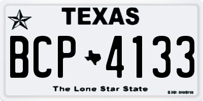TX license plate BCP4133