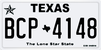 TX license plate BCP4148