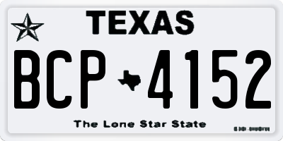 TX license plate BCP4152