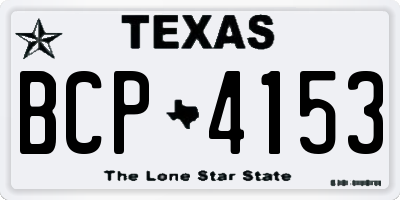 TX license plate BCP4153