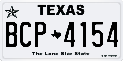 TX license plate BCP4154