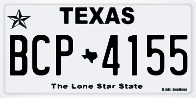 TX license plate BCP4155
