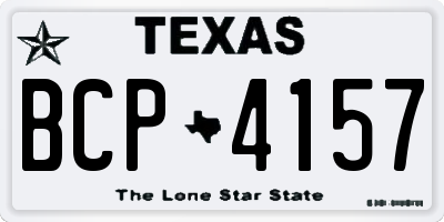TX license plate BCP4157