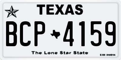 TX license plate BCP4159