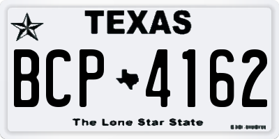 TX license plate BCP4162