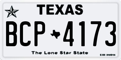TX license plate BCP4173