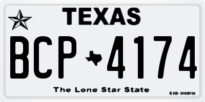 TX license plate BCP4174