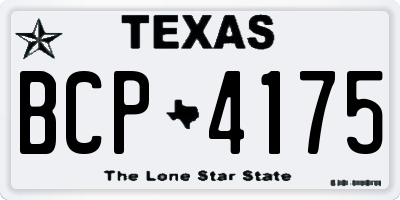 TX license plate BCP4175