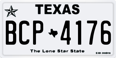 TX license plate BCP4176