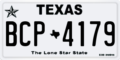 TX license plate BCP4179