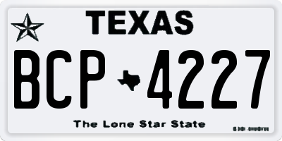 TX license plate BCP4227