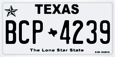 TX license plate BCP4239
