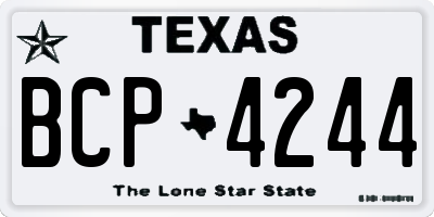 TX license plate BCP4244
