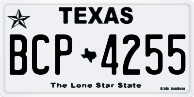TX license plate BCP4255