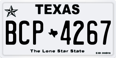 TX license plate BCP4267