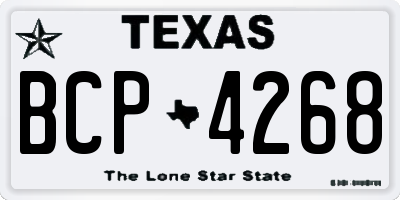 TX license plate BCP4268