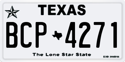 TX license plate BCP4271