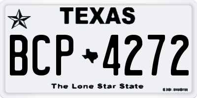 TX license plate BCP4272