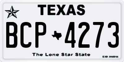 TX license plate BCP4273