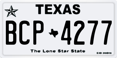 TX license plate BCP4277