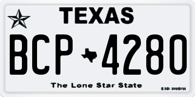 TX license plate BCP4280