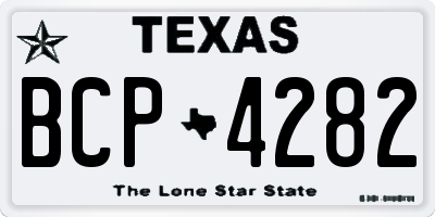 TX license plate BCP4282