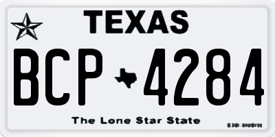 TX license plate BCP4284