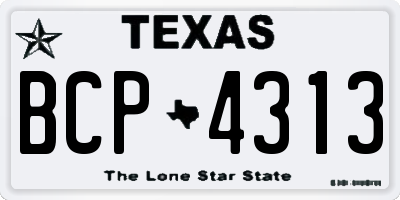 TX license plate BCP4313