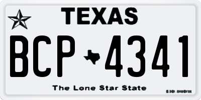 TX license plate BCP4341