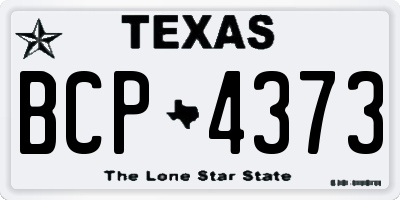 TX license plate BCP4373