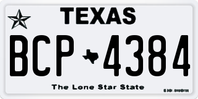 TX license plate BCP4384