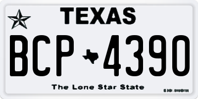 TX license plate BCP4390
