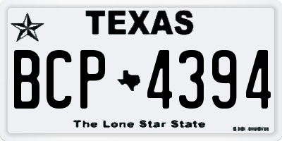 TX license plate BCP4394