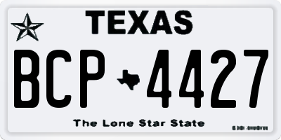 TX license plate BCP4427