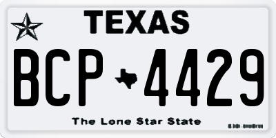 TX license plate BCP4429