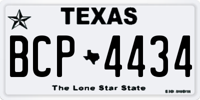 TX license plate BCP4434