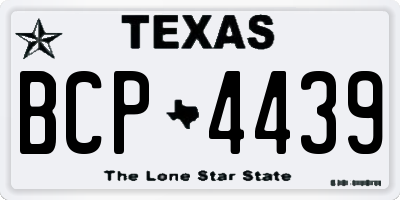TX license plate BCP4439