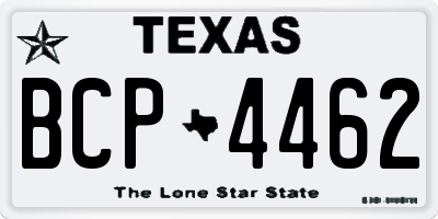 TX license plate BCP4462