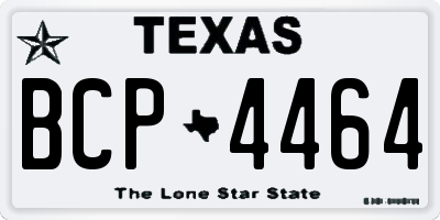 TX license plate BCP4464