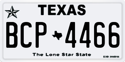 TX license plate BCP4466
