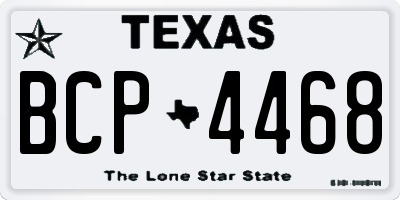 TX license plate BCP4468