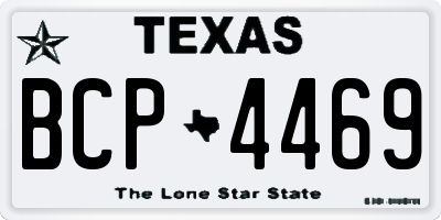 TX license plate BCP4469