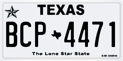 TX license plate BCP4471