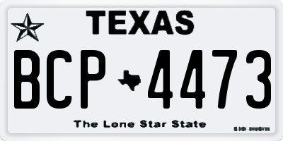 TX license plate BCP4473