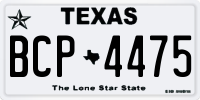 TX license plate BCP4475