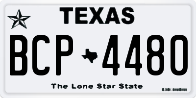 TX license plate BCP4480